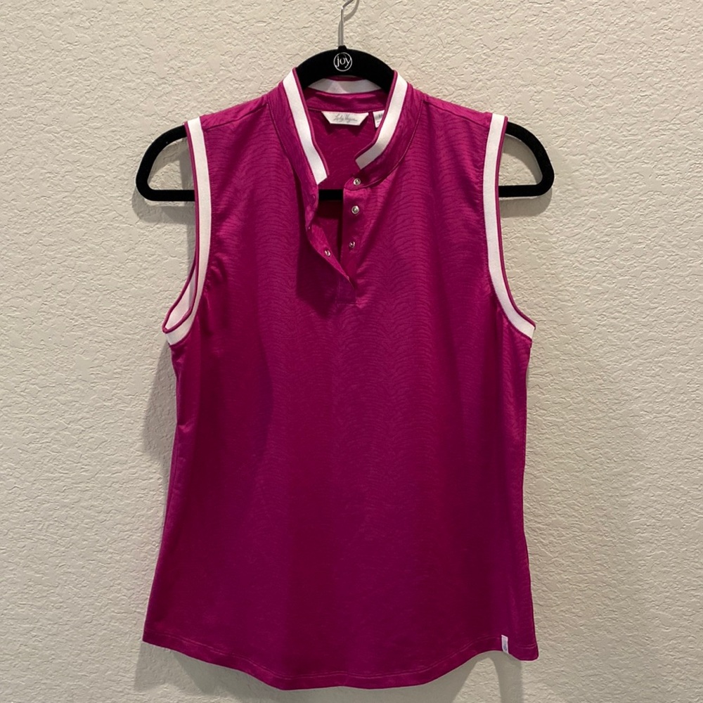 Lady Hagen golf shirt. Size M. Magenta.